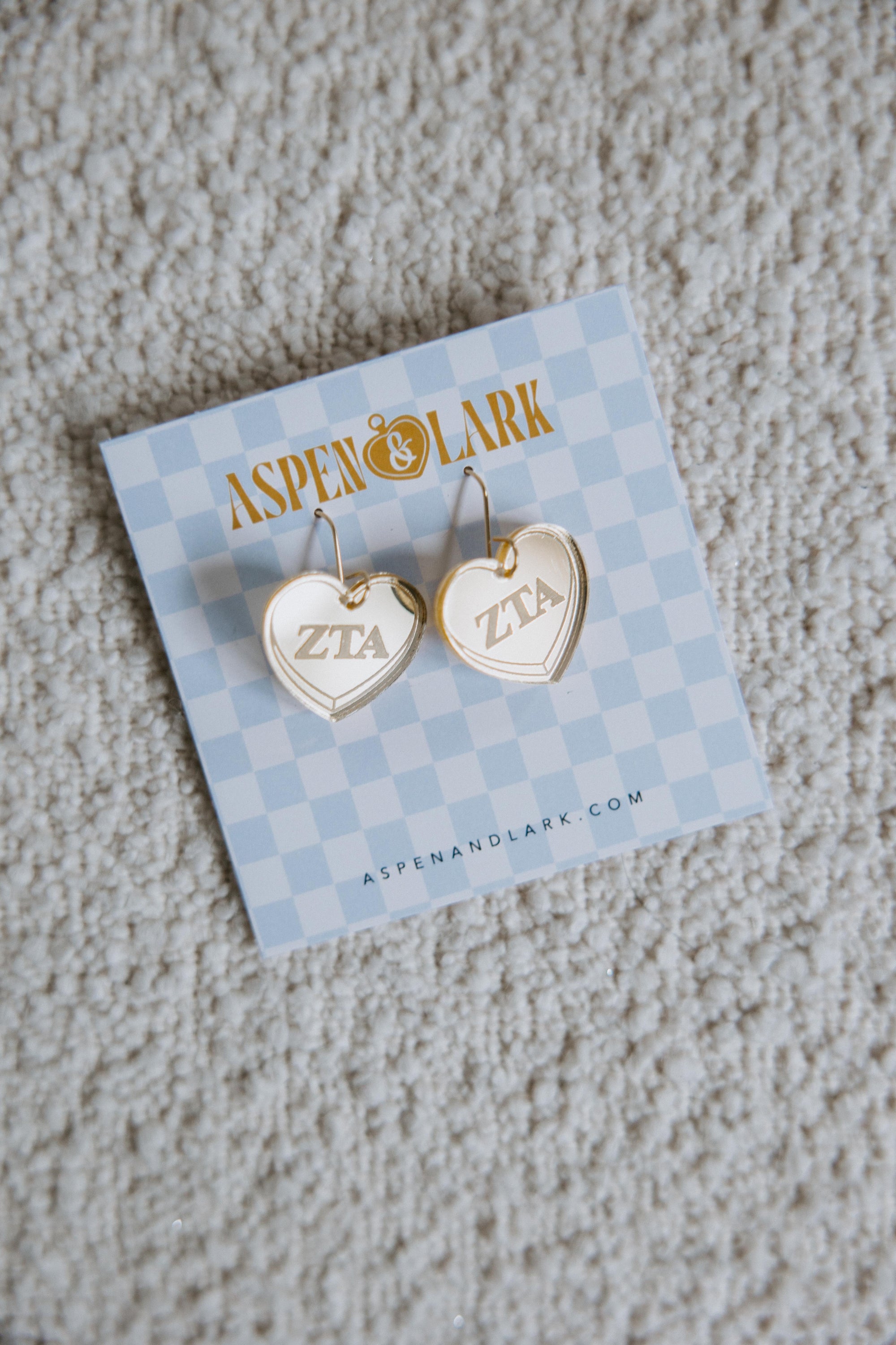 ZTA Candy Heart Dangle Earrings